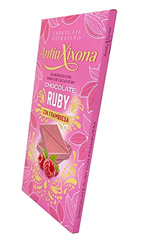 Antiu Xixona Chocolates Premium - Chocolate Ruby con Frambuesa - Sabor Suave y Tierno - Receta Original - Textura Cremosa - Tableta de Chocolate Ruby 100g (Cad: 30 09 2024) Online now