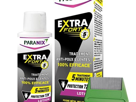 Paranix Extra fuerte 5 minutos - Loción antipiojos y lentes 100% eficaz. * 2 en 1: trata y protege - 100 ml - Peine fino de metal incluido Embalaje Deteriorado (Cad: 31 08 2025) Online now