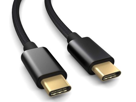 Cable de conexión USB C a USB C de nylon de 0,3 m, carga y transferencia de datos rápida, negro Embalaje Deteriorado Online now