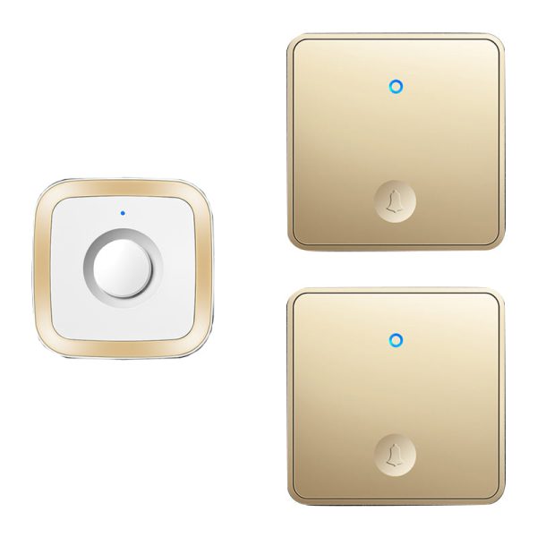 CACAZI FA12 60 Songs 5 Levels Adjustable Wireless Doorbell Calling Bell (Type 86 Big Button), 2 Transmitters+1 Receiver Online