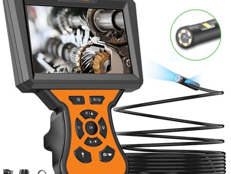 M50 2m Hard Wire Industrial Endoscope Camera Dual Lens 8mm 7-LED IP67 Waterproof Borescope 5   IPS Screen Supply