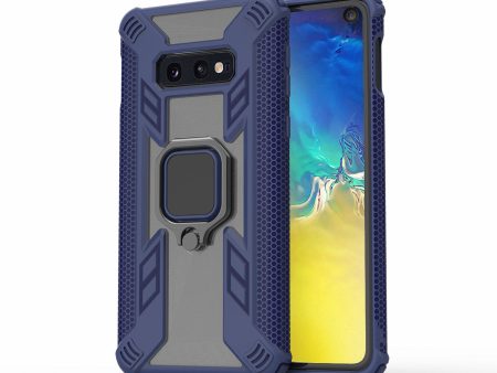 Warrior Style Rotating Ring Kickstand PC+TPU Phone Shell for Samsung Galaxy S10e For Sale