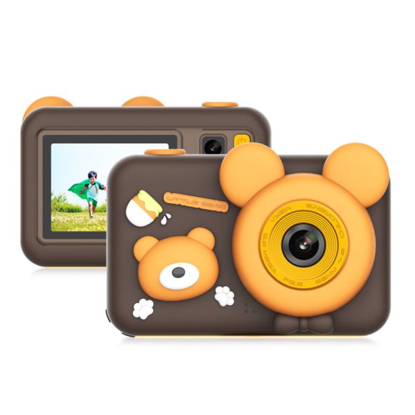 D32 2-inch Screen Children Camera Rechargeable HD Dual Lens Camera Toy with Silicone Cover and Tripod Cheap