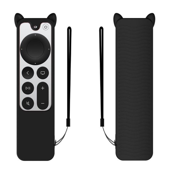 For Apple TV 4K 2021 Cat Ear Design Remote Controller Drop-proof Case Silicone Protective Cover Supply