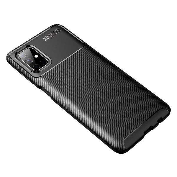 Anti-drop Carbon Fiber TPU Protective Phone Shell (Side with Fingerprint) for Samsung Galaxy M51 For Discount