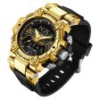 SANDA 3186 Fashionable Cool Luminous Display Watch Multifunction 50m Waterproof Electronic Watch Sale