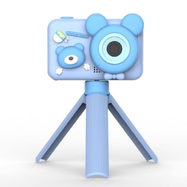 D32 2-inch Screen Children Camera Rechargeable HD Dual Lens Camera Toy with Silicone Cover and Tripod Cheap