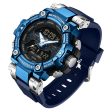 SANDA 3186 Fashionable Cool Luminous Display Watch Multifunction 50m Waterproof Electronic Watch Sale