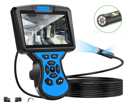 M50 5m Hard Wire 8mm Dual Lens Endoscope Camera 5   IPS Screen Industrial Endoscope with 7 LED Lights Supply