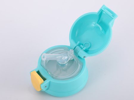 Children Vacuum Cup Water Bottle Cover with Straw Child Safe Drink Straw Cap For Sale