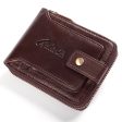 GUBINTU Retro Top Layer Cowhide Leather Men Short Wallet RFID Blocking Cards Cash Carrying Bag Online Hot Sale