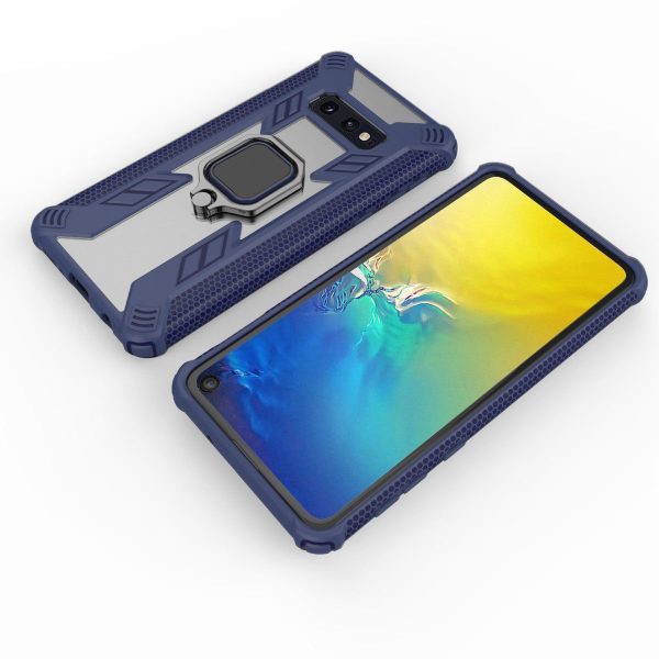 Warrior Style Rotating Ring Kickstand PC+TPU Phone Shell for Samsung Galaxy S10e For Sale