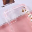 Bi-color Anti-Drop Soft TPU Phone Case with Pearl Hand Strap for Samsung Galaxy S21 5G 4G Online now