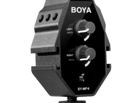 BOYA BY-MP4 Audio Adapter for Canon Nikon Panasonic DSLR Camcorder Smartphone Mono Stereo Mode Audio Converter For Sale