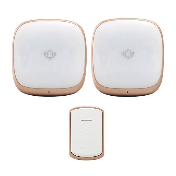 B209 Home Wireless Doorbell Colorful Light Remote Smart Calling Bell, 1 Transmitter+2 Receivers Discount