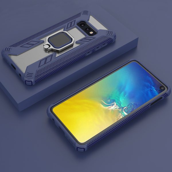 Warrior Style Rotating Ring Kickstand PC+TPU Phone Shell for Samsung Galaxy S10e For Sale