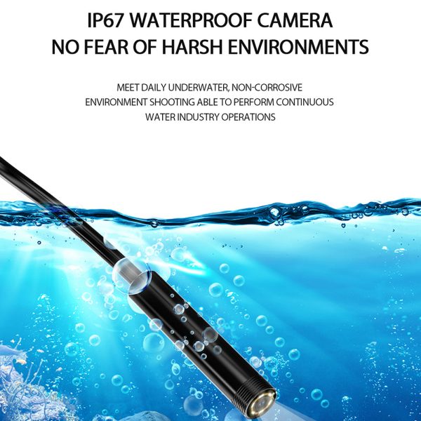 M30 1m Wire 8mm Dual-Lens 3   Screen Endoscope Camera 7-LED Waterproof Industrial Borescope For Sale